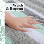 2枚セットの吸水性防滑バスマット